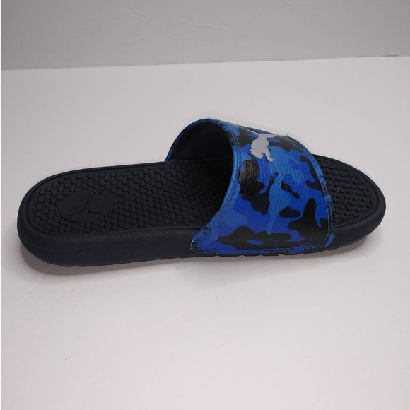 Puma Boys Slide sandals Black & and Blue Size 13c - Picture 2 of 5